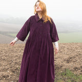 The Hybrid Dress in purple corduroy - House of Flint