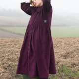 The Hybrid Dress in purple corduroy - House of Flint