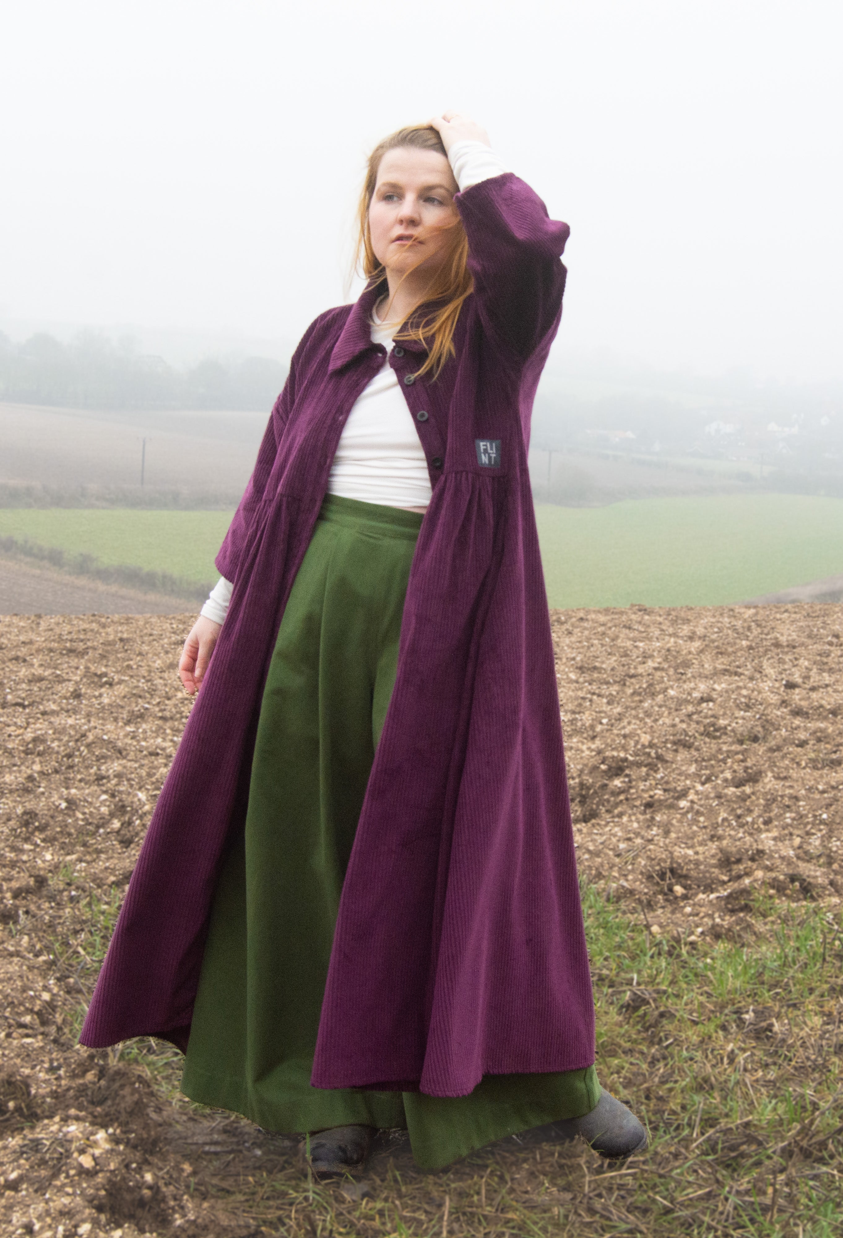 The Hybrid Dress in purple corduroy - House of Flint