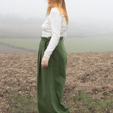 The Margo Trousers in Forest green twill - House of Flint