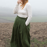 The Margo Trousers in Forest green twill - House of Flint