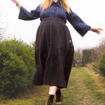 The Gathered Skirt in Cool Browns Cross Stitch Cotton - House of Flint