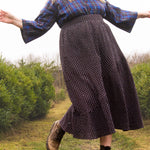 The Gathered Skirt in Cool Browns Cross Stitch Cotton - House of Flint