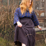 The Gathered Skirt in Cool Browns Cross Stitch Cotton - House of Flint