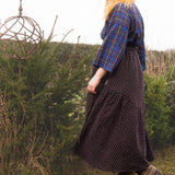 The Gathered Skirt in Cool Browns Cross Stitch Cotton - House of Flint