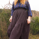 The Gathered Skirt in Cool Browns Cross Stitch Cotton - House of Flint
