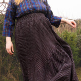 The Gathered Skirt in Cool Browns Cross Stitch Cotton - House of Flint
