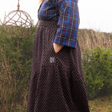 The Gathered Skirt in Cool Browns Cross Stitch Cotton - House of Flint