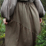 The Gathered Skirt in Pink Stitch Cotton - House of Flint