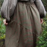 The Gathered Skirt in Pink Stitch Cotton - House of Flint