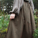 The Gathered Skirt in Pink Stitch Cotton - House of Flint