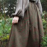 The Gathered Skirt in Pink Stitch Cotton - House of Flint