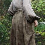 The Gathered Skirt in Pink Stitch Cotton - House of Flint