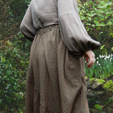 The Gathered Skirt in Pink Stitch Cotton - House of Flint