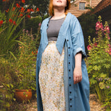 The Hellebore Dress in Denim Blue