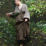 The Gathered Skirt in Pink Stitch Cotton - House of Flint