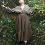 The Gathered Skirt in Pink Stitch Cotton - House of Flint