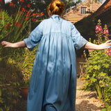 The Hellebore Dress in Denim Blue
