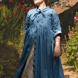 The Hellebore Dress in Denim Blue