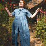 The Hellebore Dress in Denim Blue
