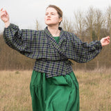 The Solstice Shirt in Blue/Green brushed cotton check - House of Flint