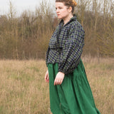 The Solstice Shirt in Blue/Green brushed cotton check - House of Flint