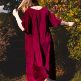 The Joan Dress in Burgundy Velvet
