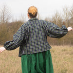 The Solstice Shirt in Blue/Green brushed cotton check - House of Flint