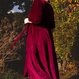 The Joan Dress in Burgundy Velvet