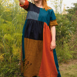 The Patchwork Everything Dress in Autumn linens - House of Flint