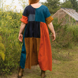 The Patchwork Everything Dress in Autumn linens - House of Flint