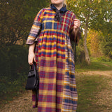 The Patchwork Everything Dress in Brushed checks