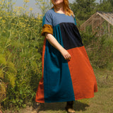 The Patchwork Everything Dress in Autumn linens - House of Flint
