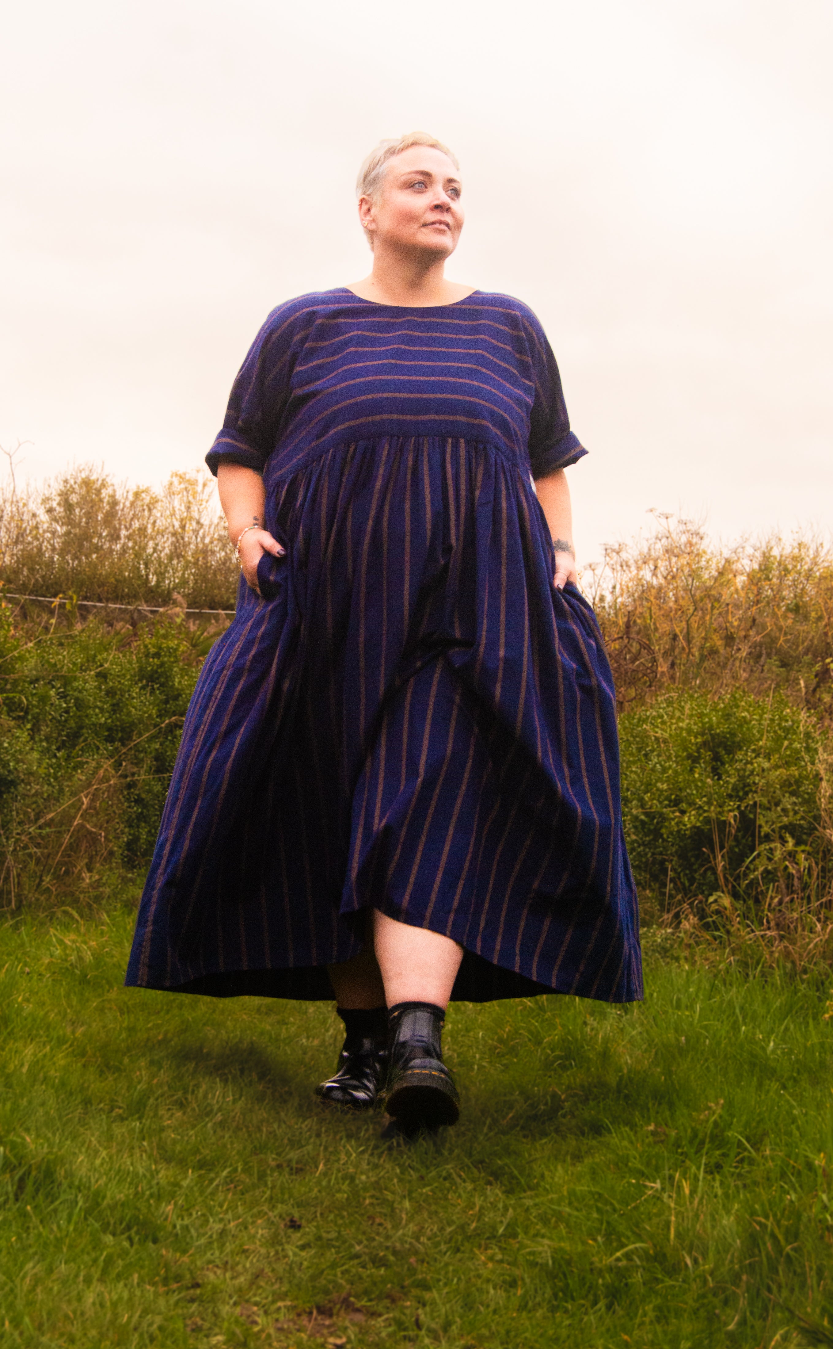 The Everything Dress in Navy Stripe - House of Flint