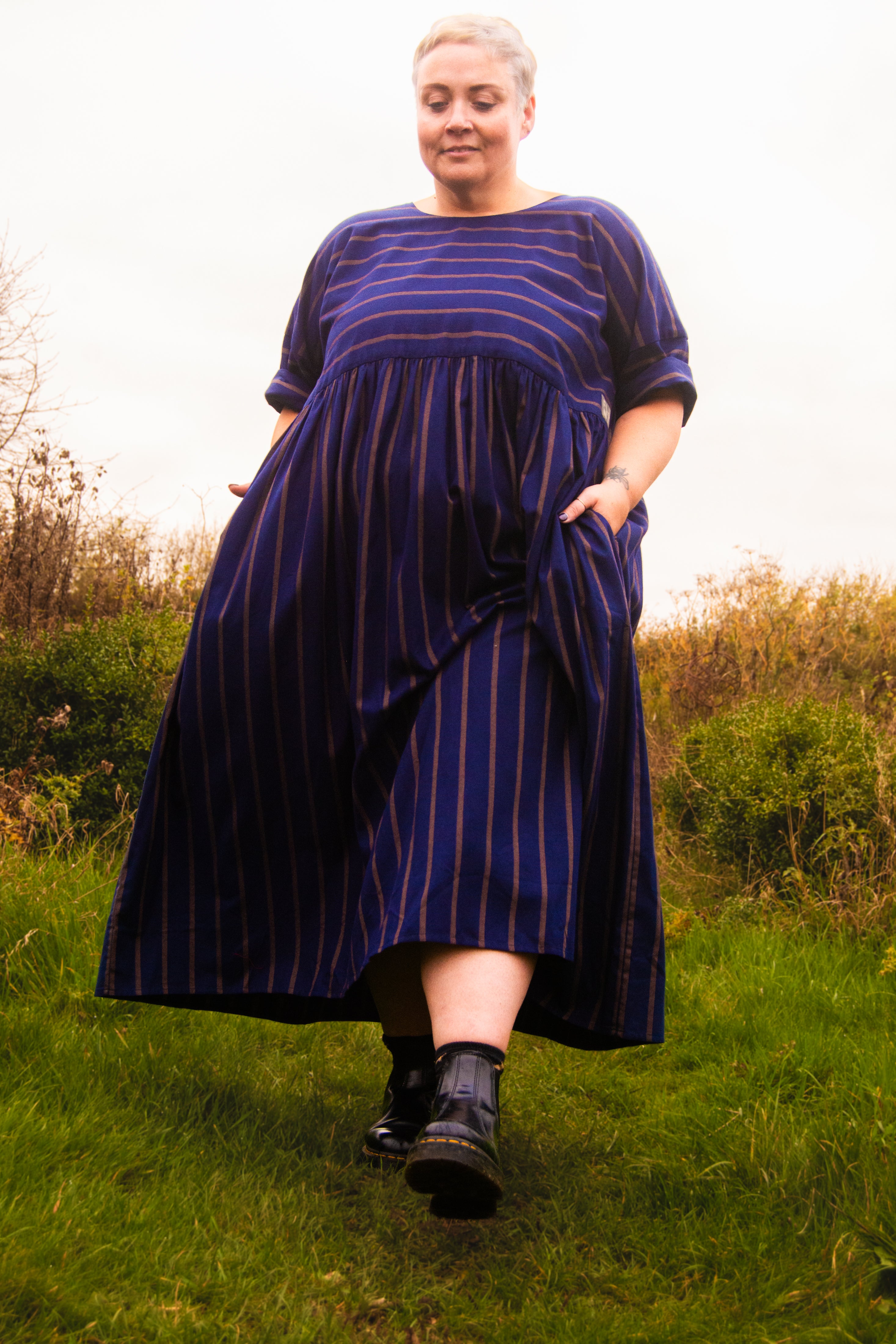 The Everything Dress in Navy Stripe - House of Flint