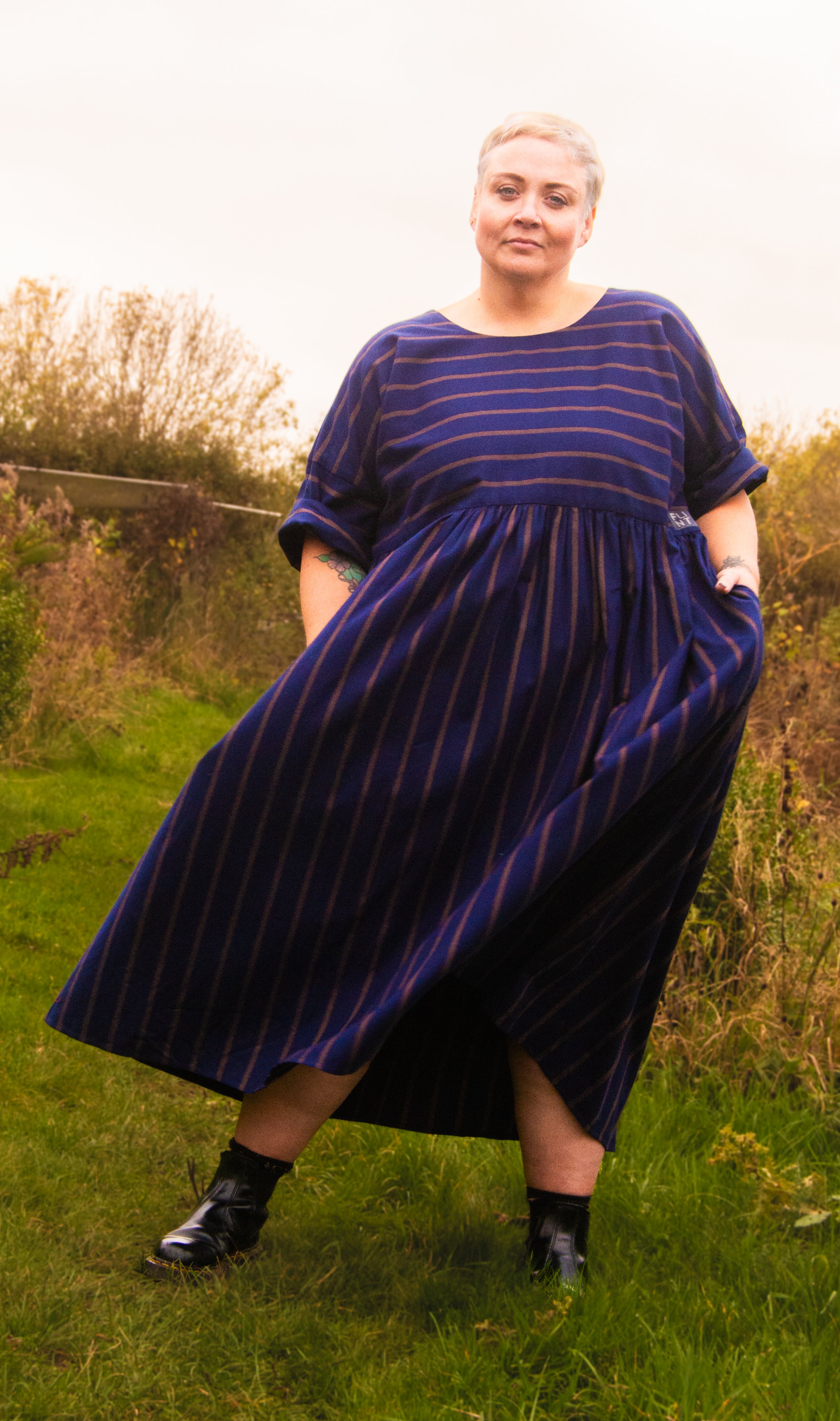 The Everything Dress in Navy Stripe - House of Flint