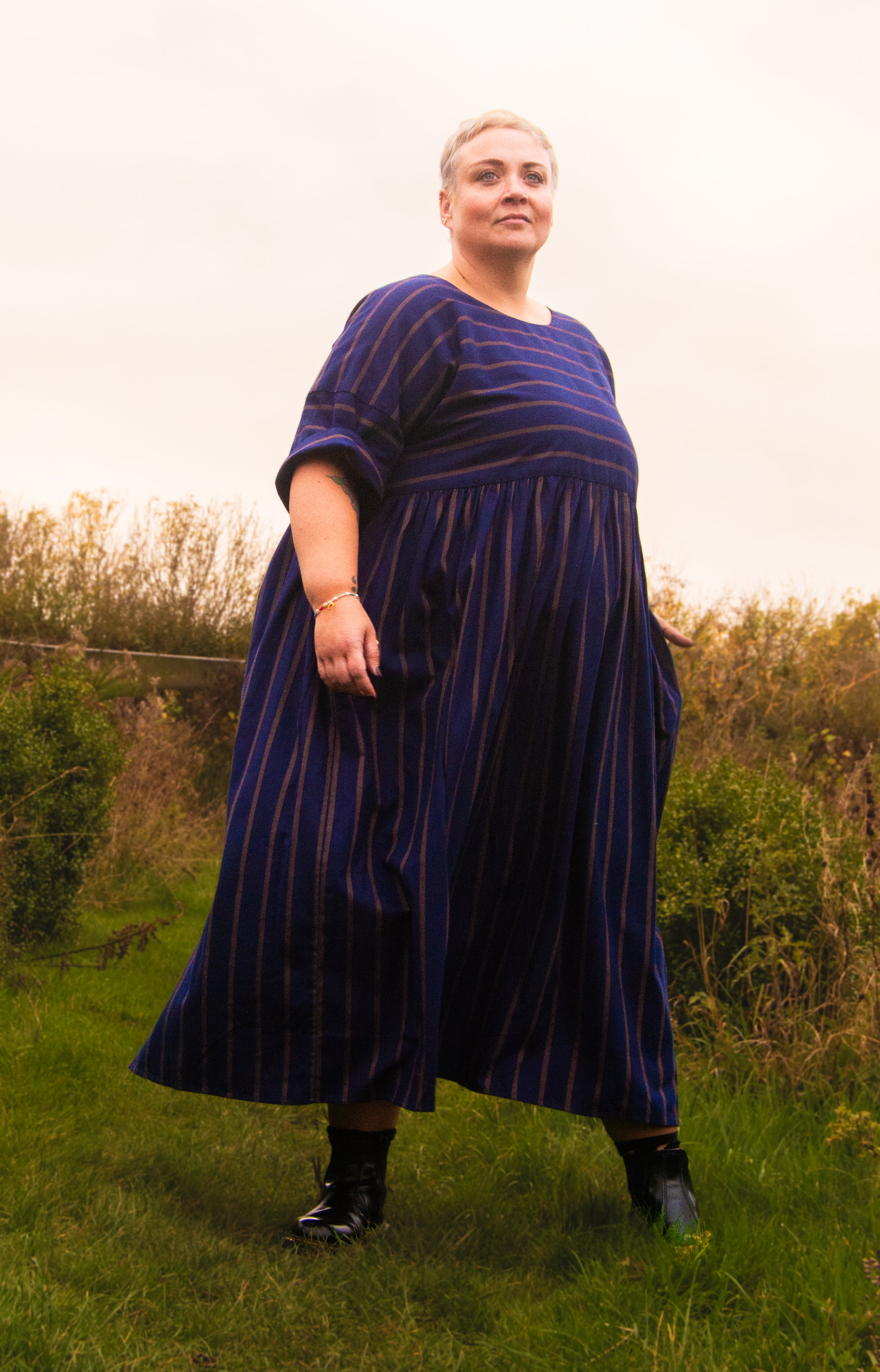 The Everything Dress in Navy Stripe - House of Flint