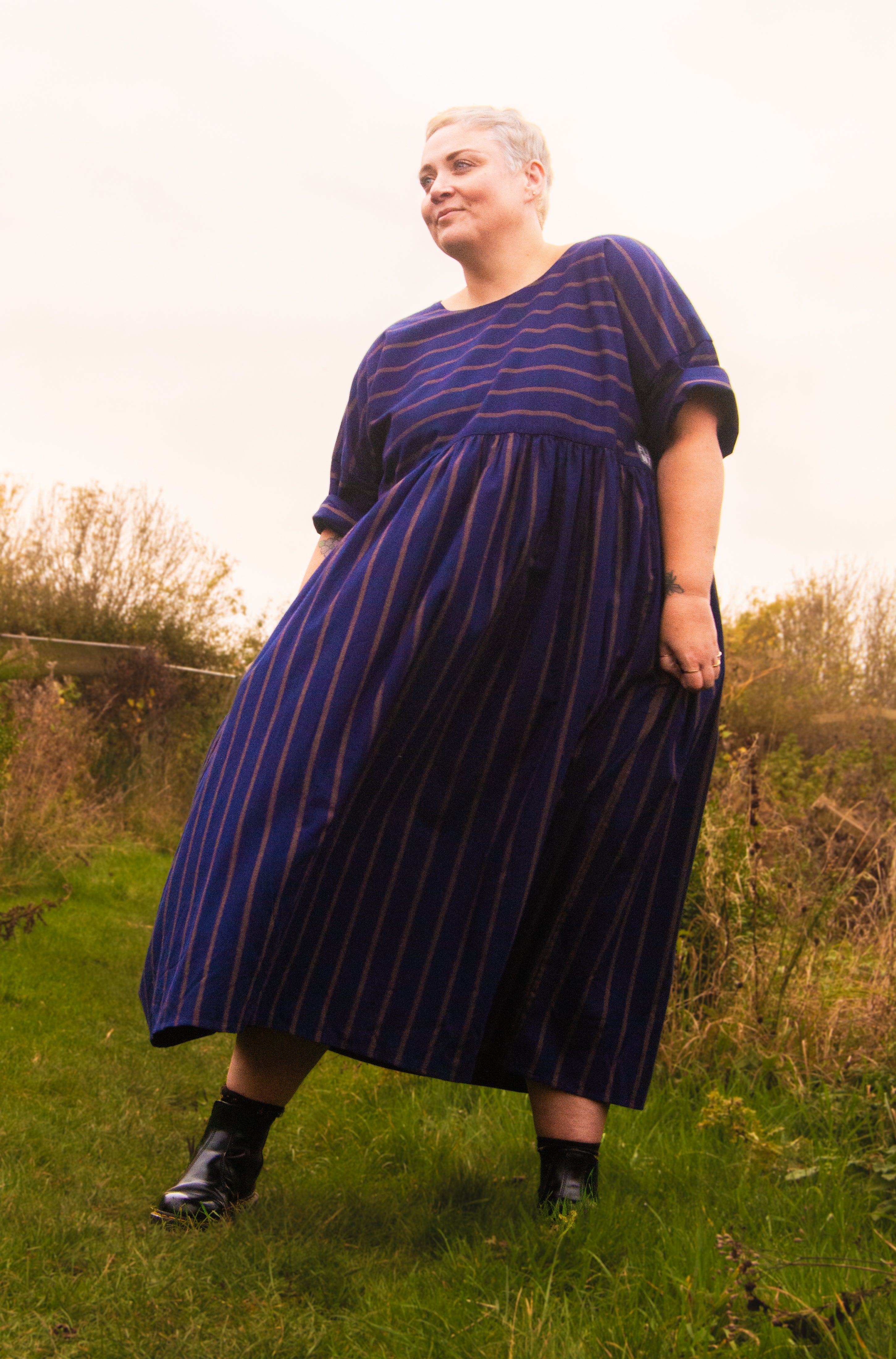 The Everything Dress in Navy Stripe - House of Flint