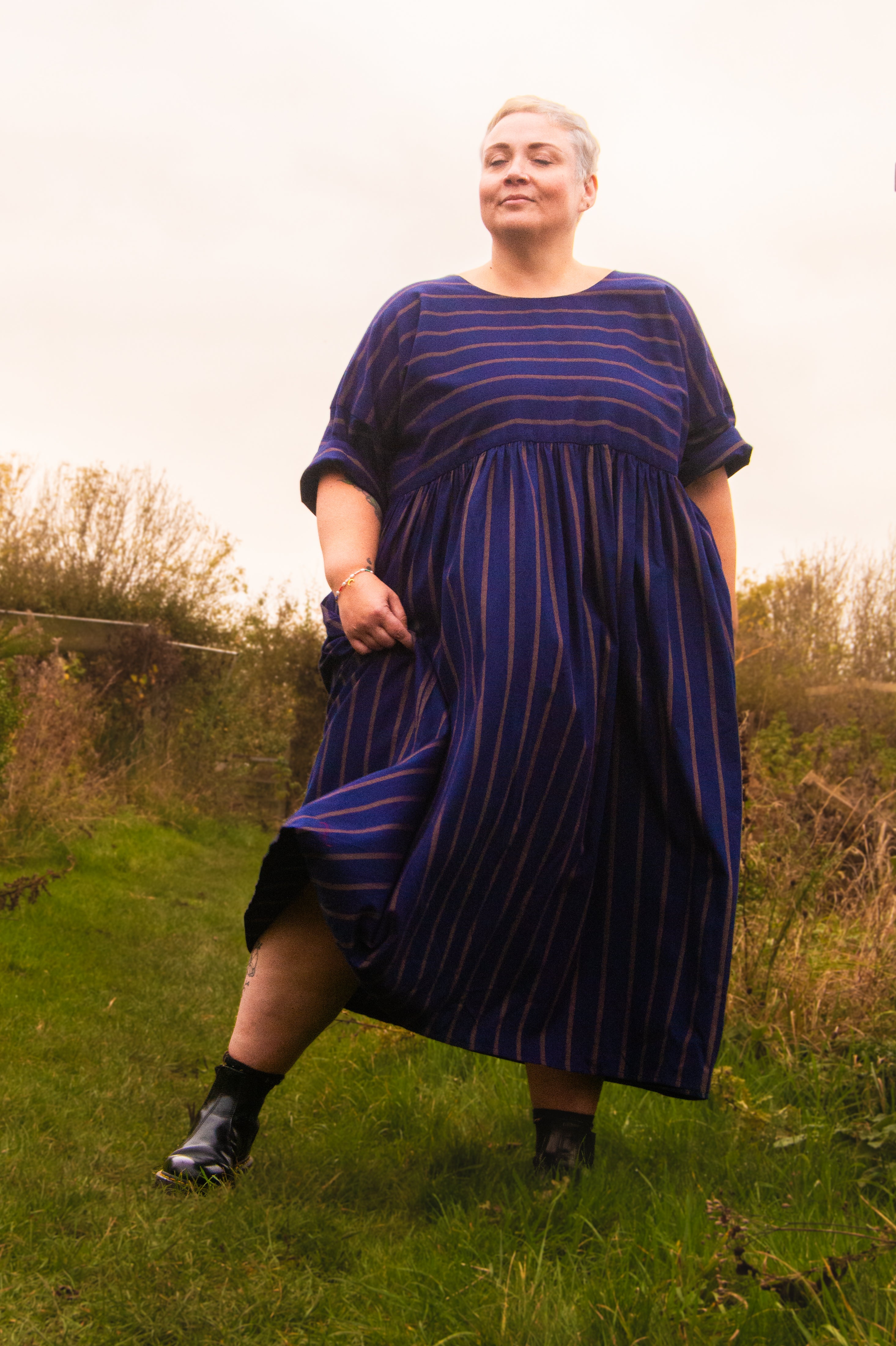 The Everything Dress in Navy Stripe - House of Flint