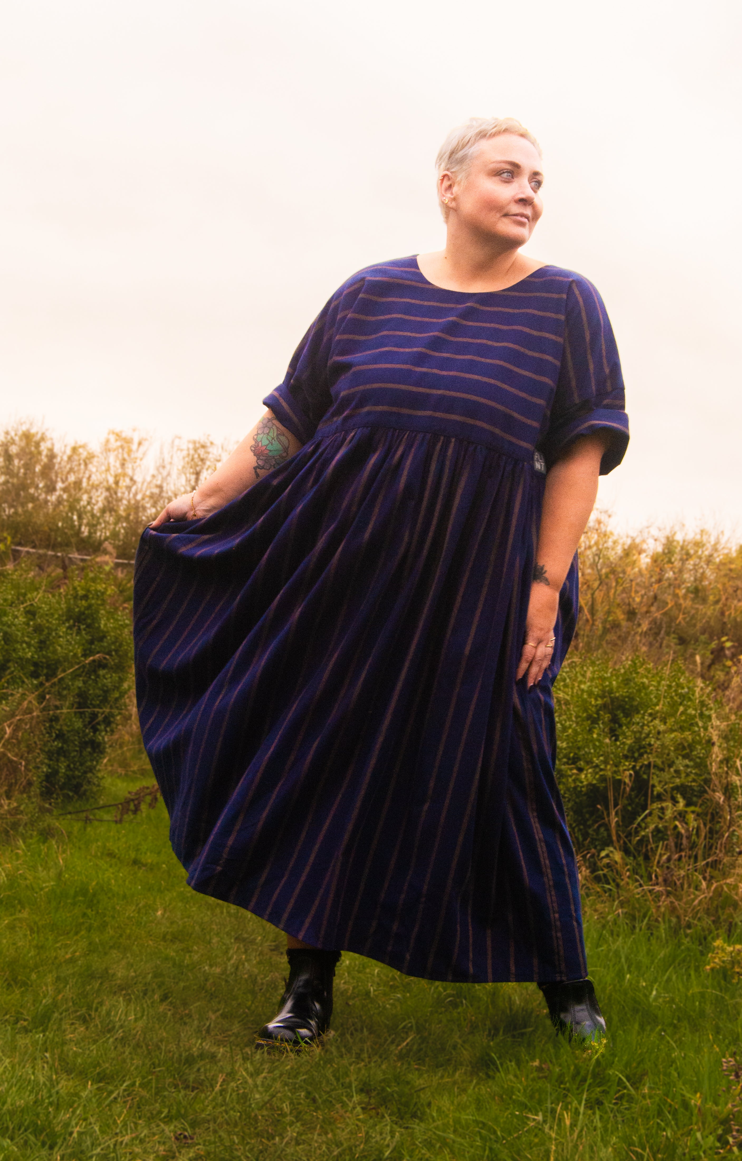 The Everything Dress in Navy Stripe - House of Flint