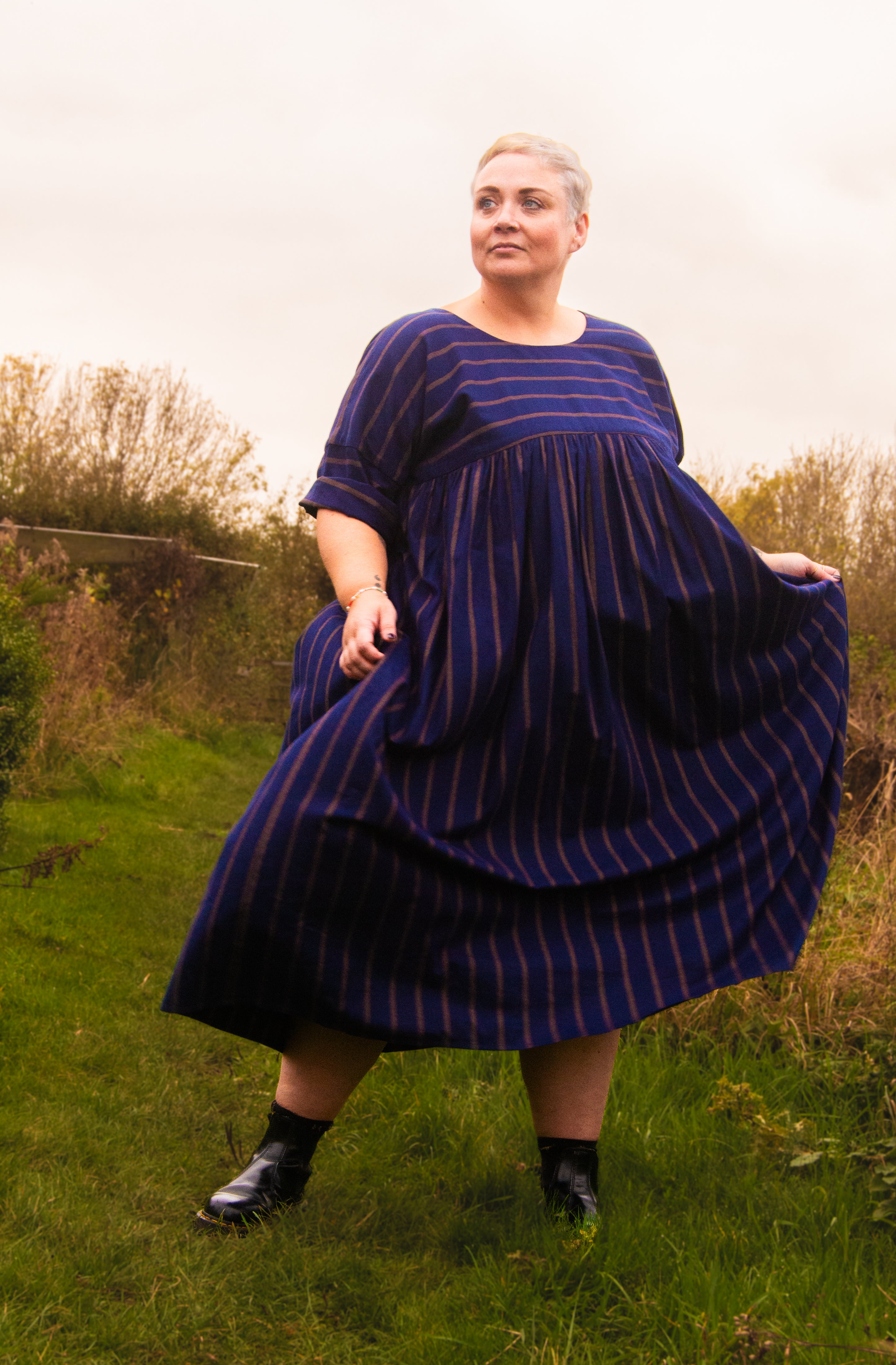 The Everything Dress in Navy Stripe - House of Flint