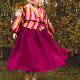 The Oak Skirt - Dark Rasberry double gauze