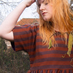 The Doddle Dress in Chestnut Stripe - House of Flint