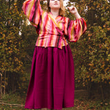 The Oak Skirt - Dark Rasberry double gauze