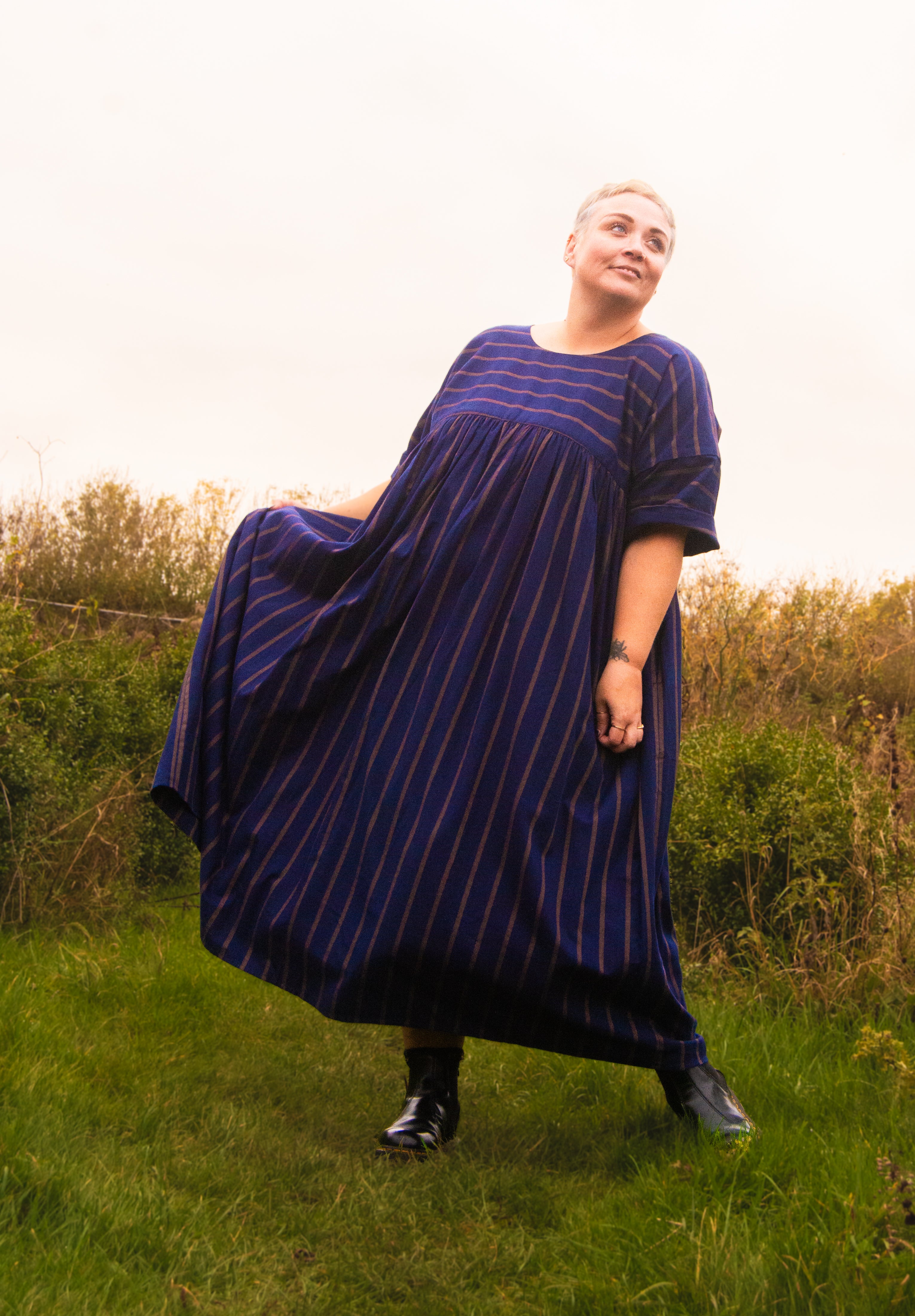 The Everything Dress in Navy Stripe - House of Flint