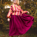 The Oak Skirt - Dark Rasberry double gauze