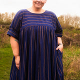 The Everything Dress in Navy Stripe - House of Flint