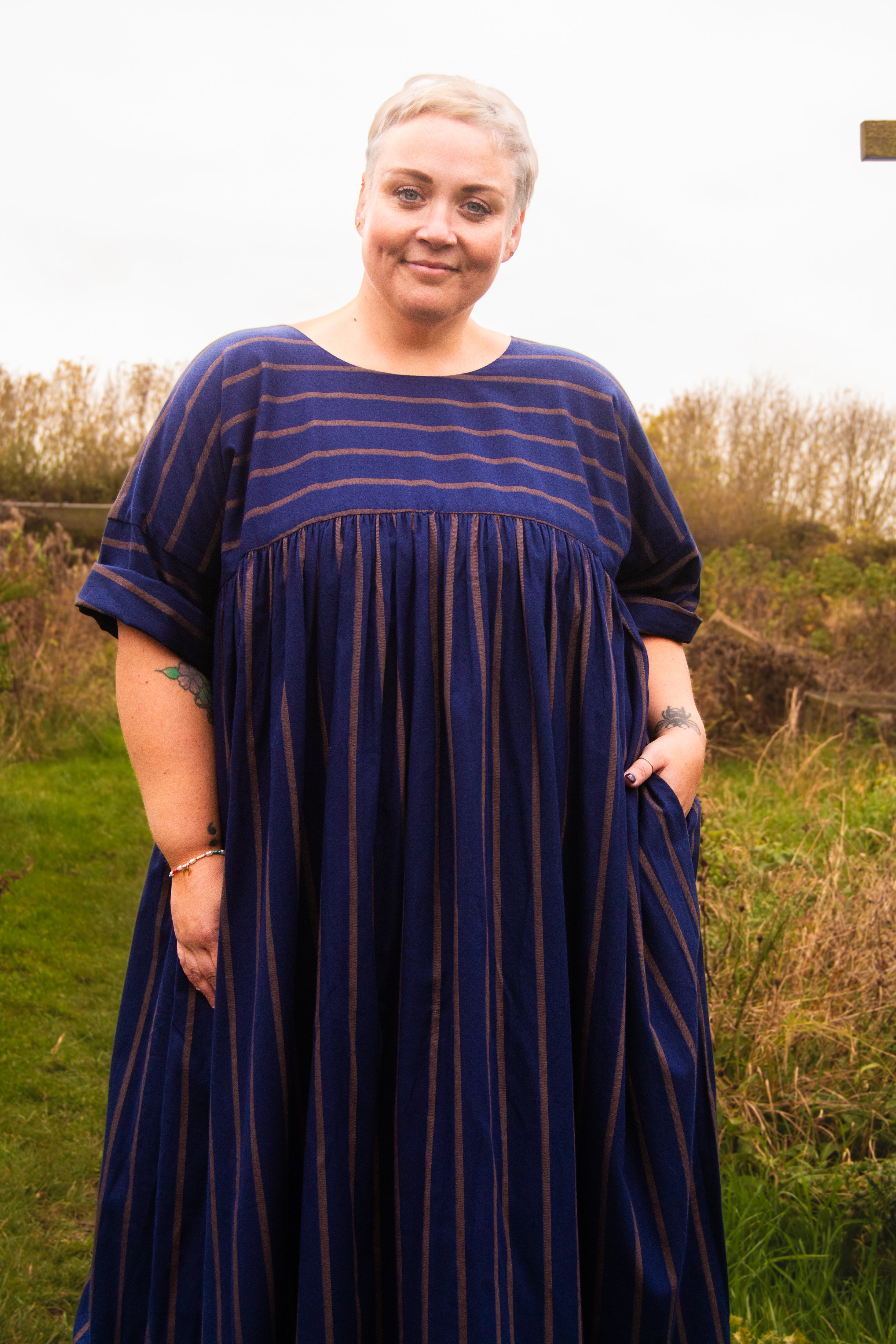 The Everything Dress in Navy Stripe - House of Flint