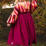 The Oak Skirt - Dark Rasberry double gauze