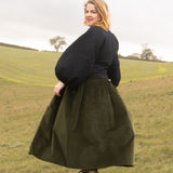 The Oak Skirt - Olive needlecord